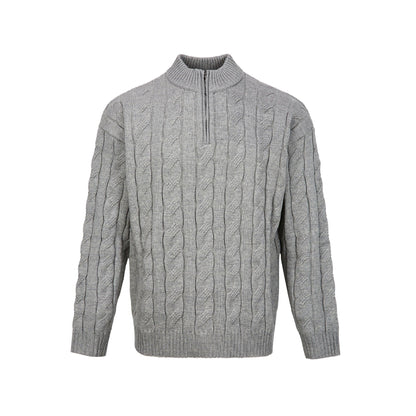 Andy | Men's Quarter-Zip Cable Knit Sweater - Image 9