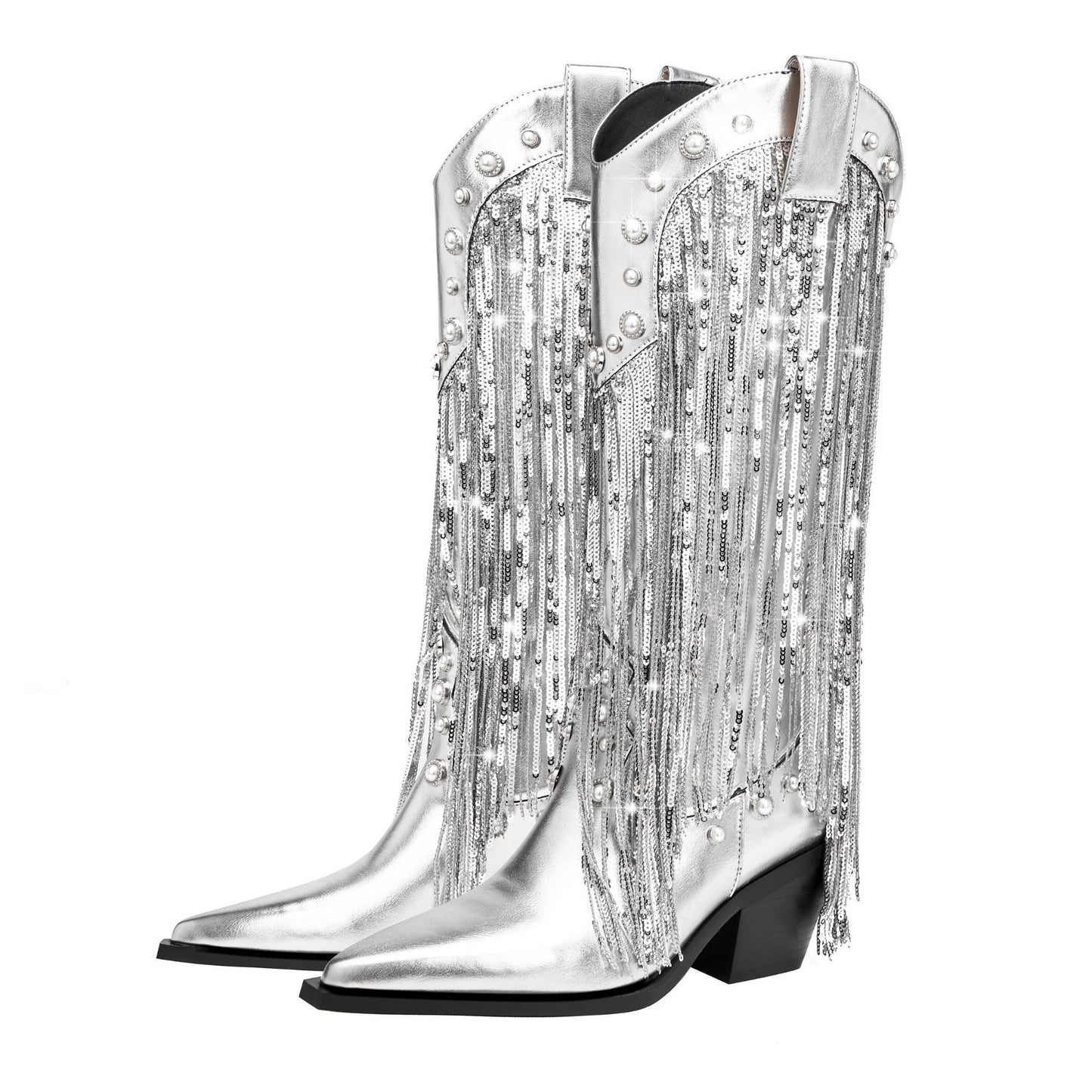 Marina | Women's Fringe Cowboy Boots - Image 5