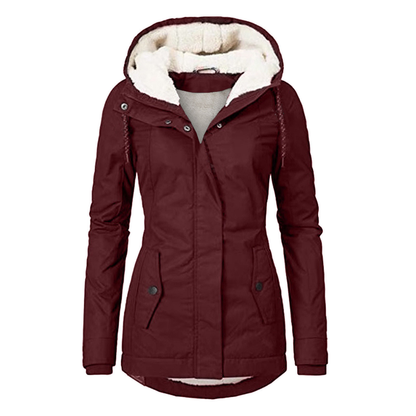 Jessica | Women's Fleece Lined Hooded Jacket - Image 2
