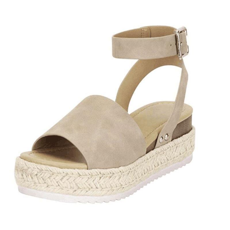Jordan | Women's Jute Wedge Sandals - Stylish Platform Shoes - Image 5