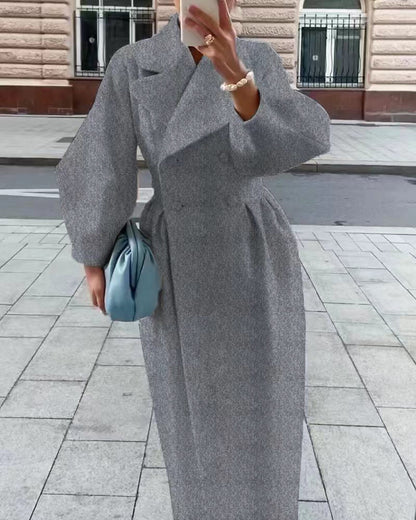 Phyllis | Women's Double Breasted Maxi Coat - Image 8
