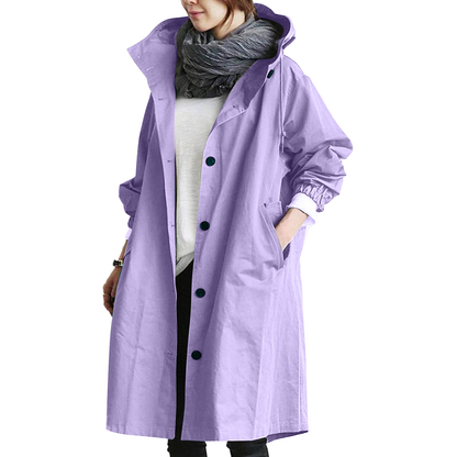 Raegan | Women's Oversized Hooded Trench Coat - Image 2