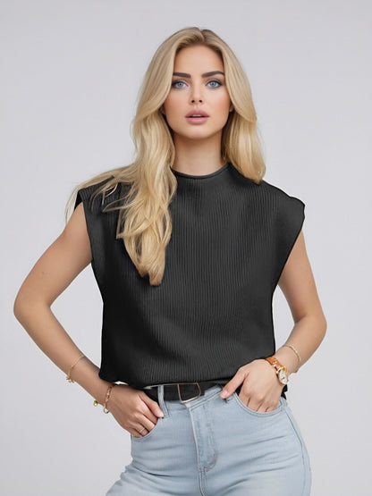 Jamie | Women's Sleeveless Mock Neck Sweater Vest - Image 12