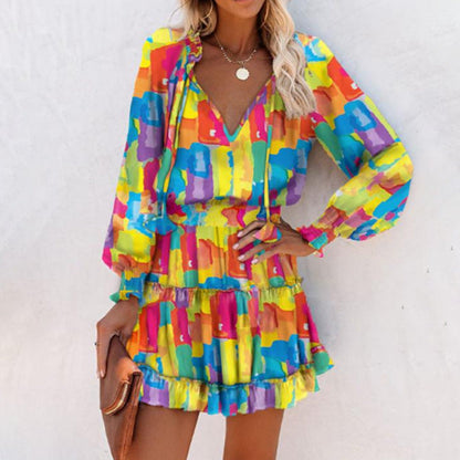 Zoe | Bold Floral Mini Dress for Vibrant Elegance - Image 8