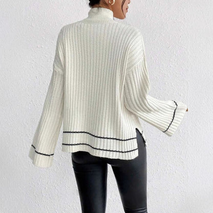Alison | Women's Turtleneck Ribbed Sweater - Image 4