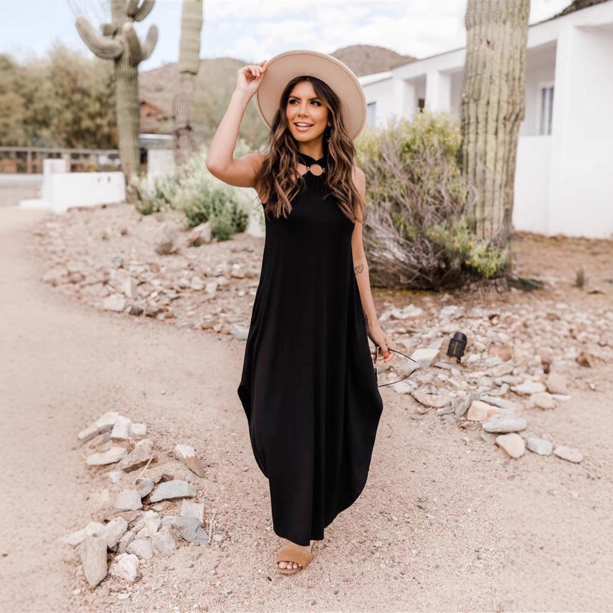 Megan - laura | Elegant Halter Neck Dress for Summer - Image 5