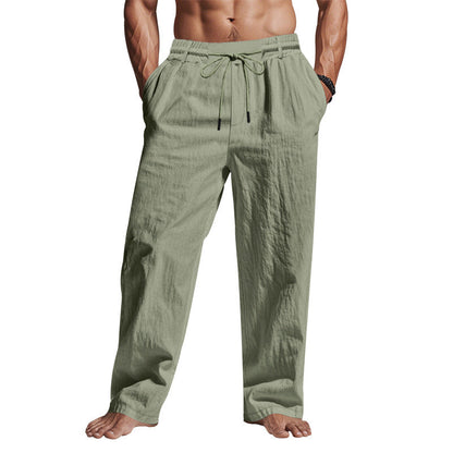 Barney | Men’s Linen Trousers – Relaxed Fit, Breathable Full Length Pants - Image 4