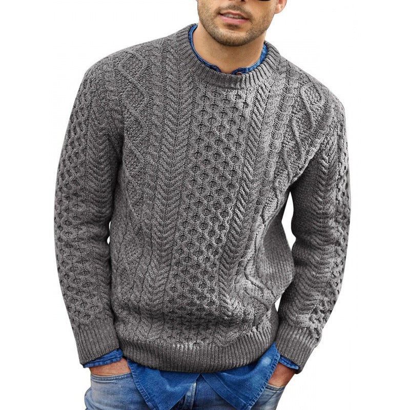 Damon | Men's Crew Neck Knit Sweater - Image 3
