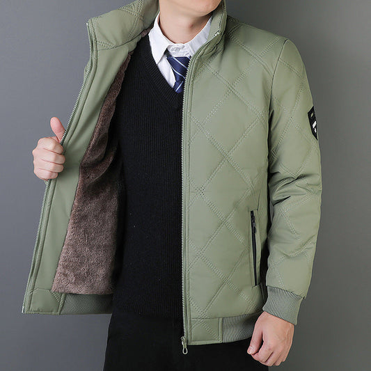 Couture-moda | Men’s Quilted Jacket – Warm Lined – Regular Fit – Stand Collar - Image 1