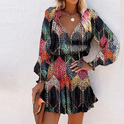 Zoe | Bold Floral Mini Dress for Vibrant Elegance - Image 11