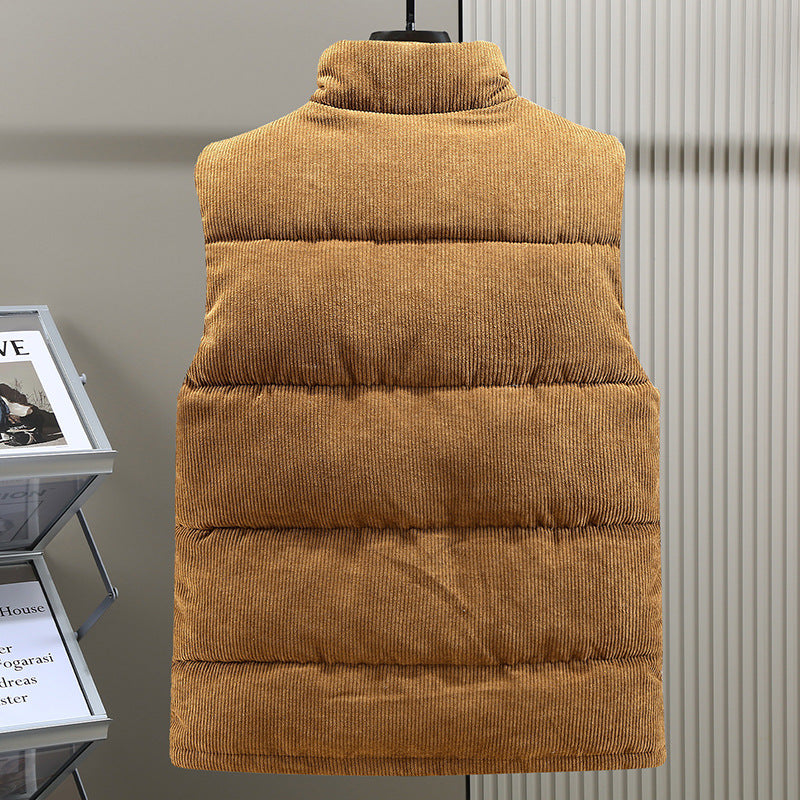 Kent | Men's Sleeveless Corduroy Puffer Vest - Image 2
