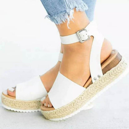 Jordan | Women's Jute Wedge Sandals - Stylish Platform Shoes - Image 2