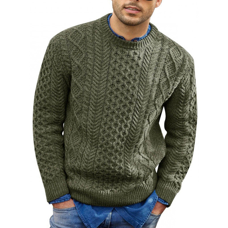 Damon | Men's Crew Neck Knit Sweater - Image 4