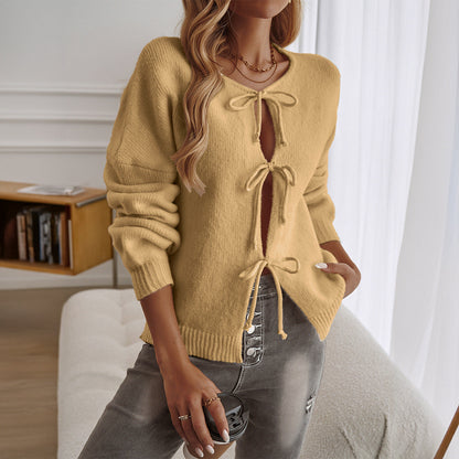 Rose | Women's Tie Front Cardigan - Image 1