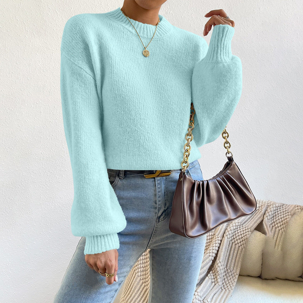 Delilah | Women's Relaxed Fit Crewneck Sweater - Image 1