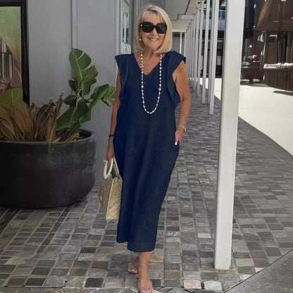 Hallie | Stylish Sleeveless Linen Dress for Summer - Image 3