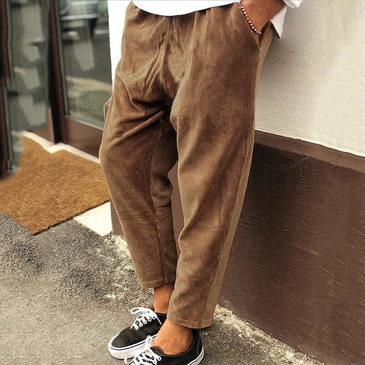 Ralph | Men's Chic Ribbed Cropped Pants - Image 1