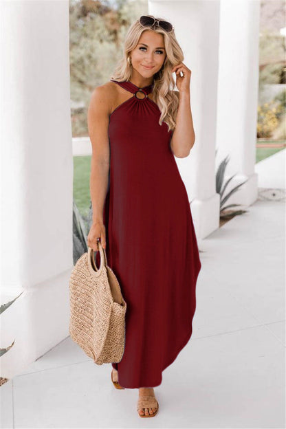 Megan - laura | Elegant Halter Neck Dress for Summer - Image 7