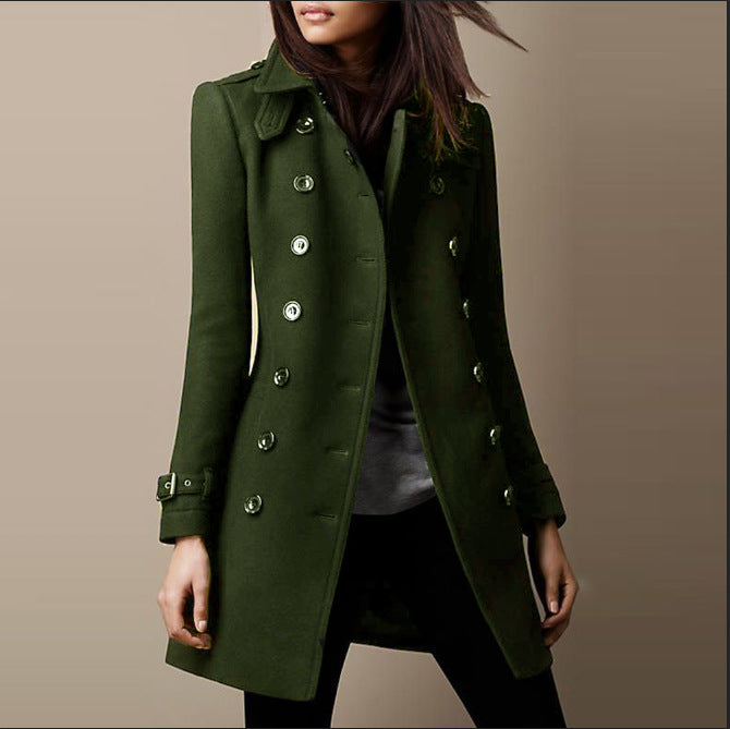 Janice | Women's Double-Breasted Mid-Length Coat - Image 4