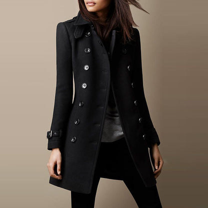 Janice | Women's Double-Breasted Mid-Length Coat - Image 1