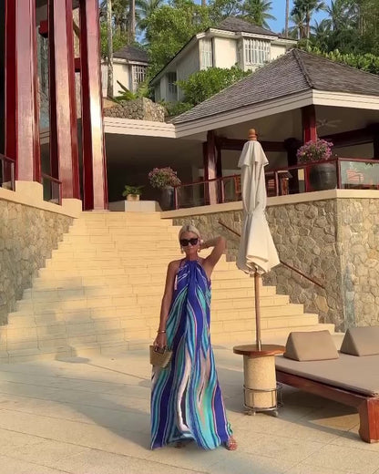 Kristen | Elegant Halter Maxi Dress for Summer - Image 2