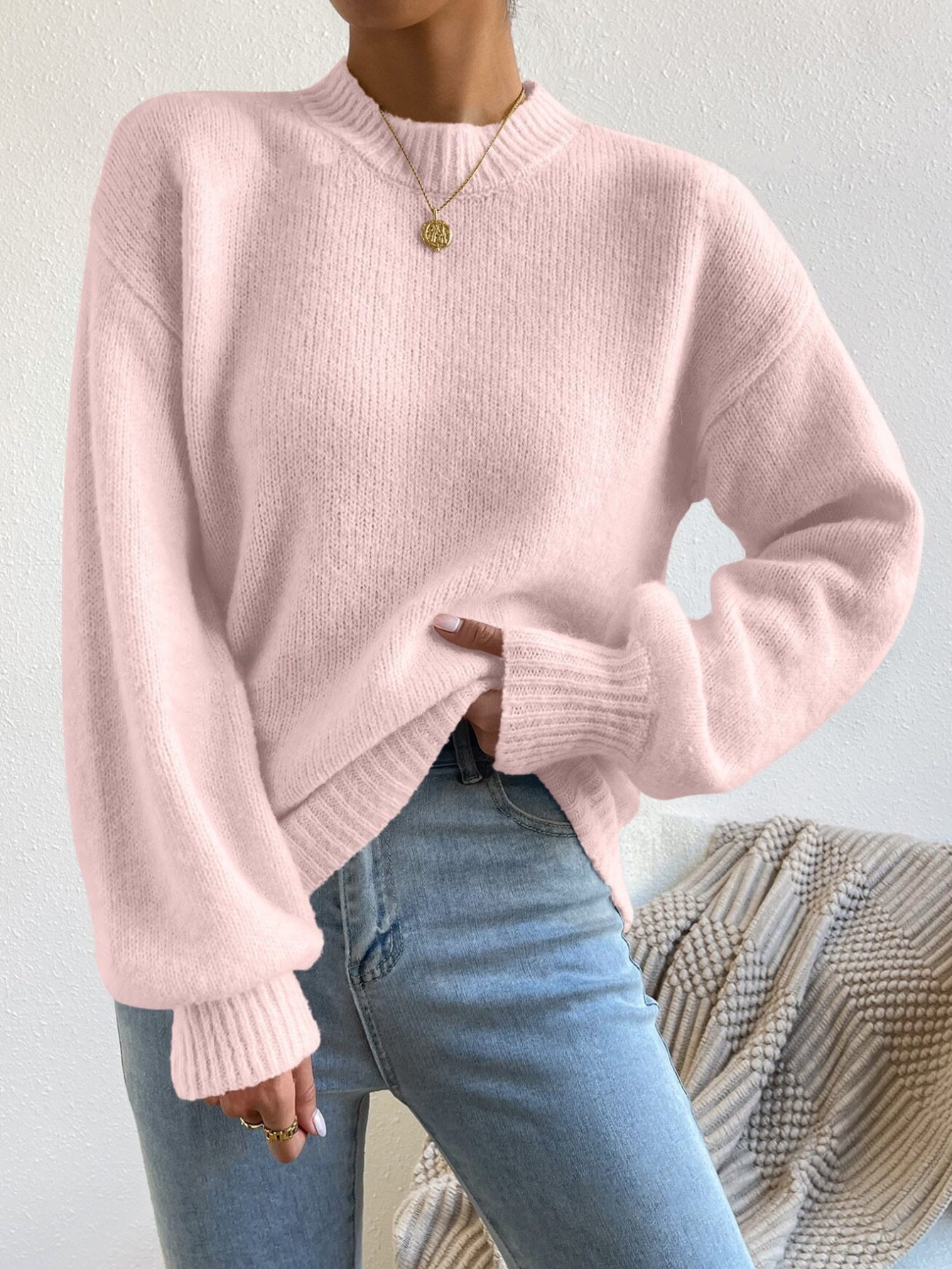 Delilah | Women's Relaxed Fit Crewneck Sweater - Image 2