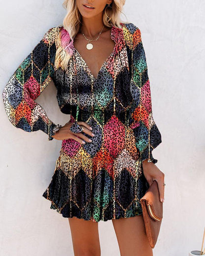 Zoe | Bold Floral Mini Dress for Vibrant Elegance - Image 10