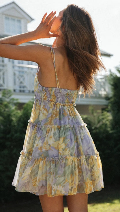 Gina | Playful Floral Mini Dress for Summer Fun - Image 3