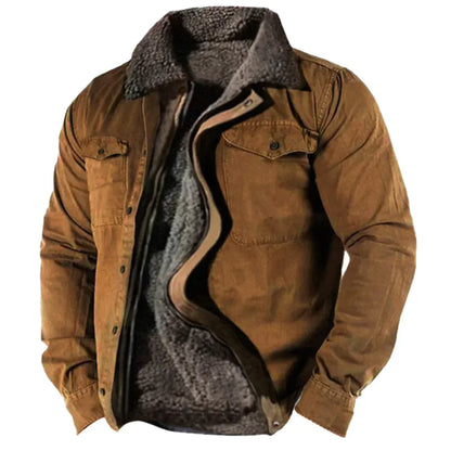 Arthur | Men's Sherpa Collar Shirt Jacket - Image 1