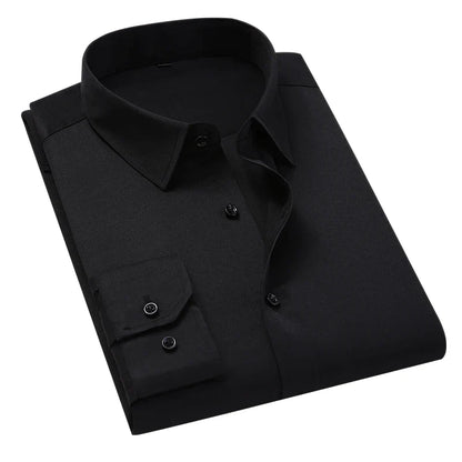 Bernard | Classic Men's Formal Long Sleeve Shirt with Pocket - Image 11