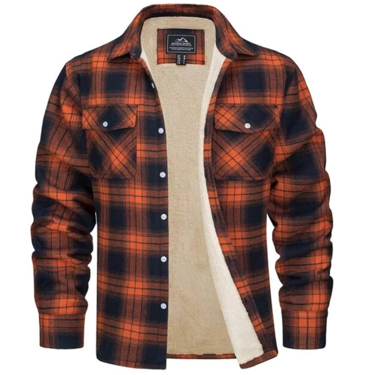 Ross | Men's Sherpa Lined Flannel Shirt Jacket - Image 1