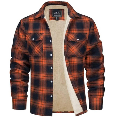 Ross | Men's Sherpa Lined Flannel Shirt Jacket - Image 1