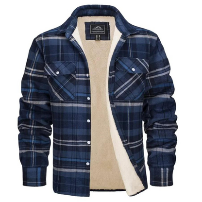 Derrick | Men's Sherpa Lined Plaid Shirt Jacket - Image 10