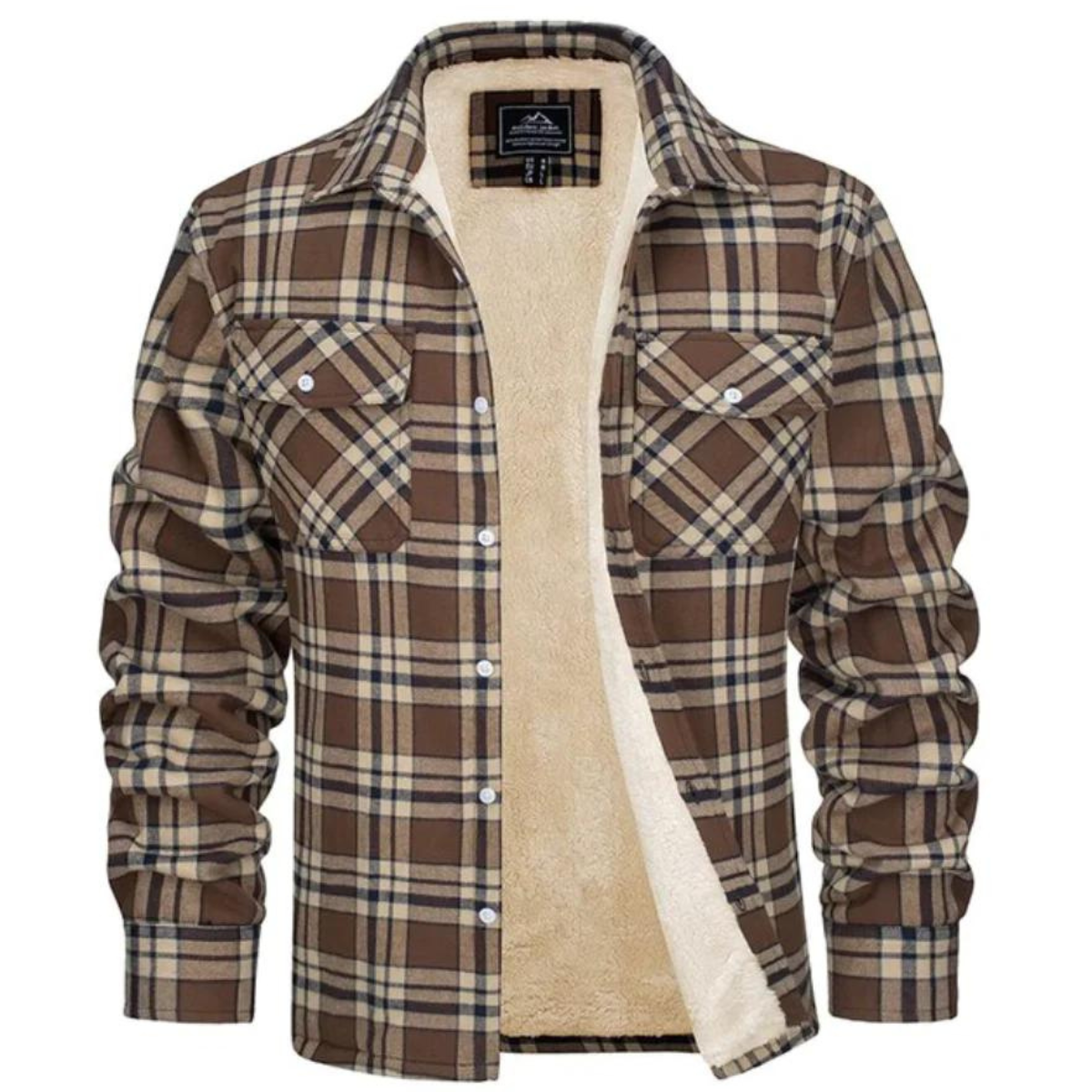 Ross | Men's Sherpa Lined Flannel Shirt Jacket - Image 5