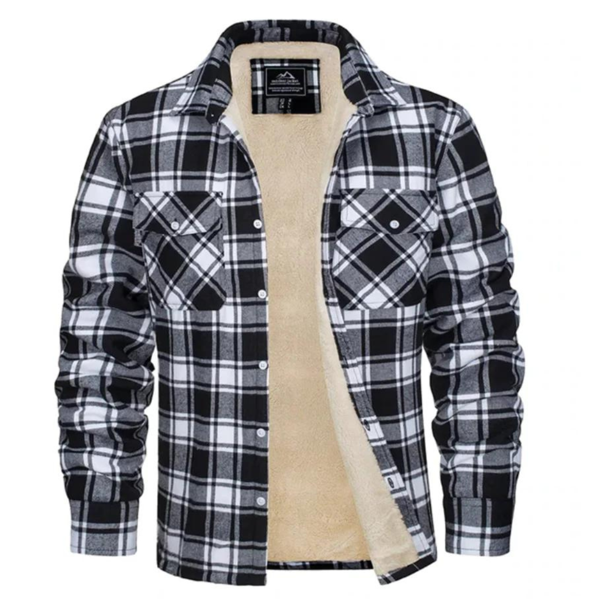 Ross | Men's Sherpa Lined Flannel Shirt Jacket - Image 4