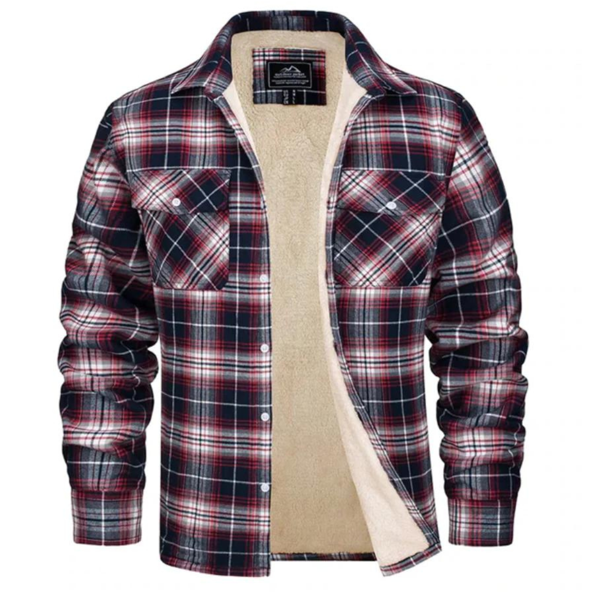 Ross | Men's Sherpa Lined Flannel Shirt Jacket - Image 3