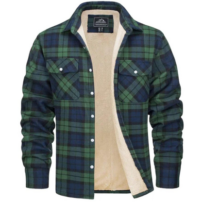 Ross | Men's Sherpa Lined Flannel Shirt Jacket - Image 2