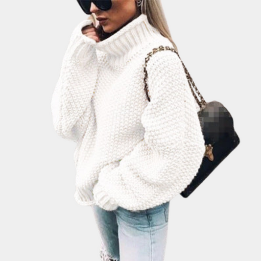 Isabella | Women's Oversized Turtleneck Knit Sweater - Image 1