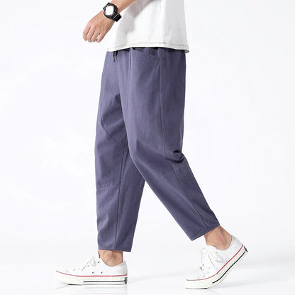 Gerald | Kyoto Linen Cropped Pants for Men - Image 1