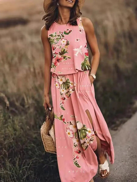 Jed | Women's maxi dress with graphic prints for summer - Image 1