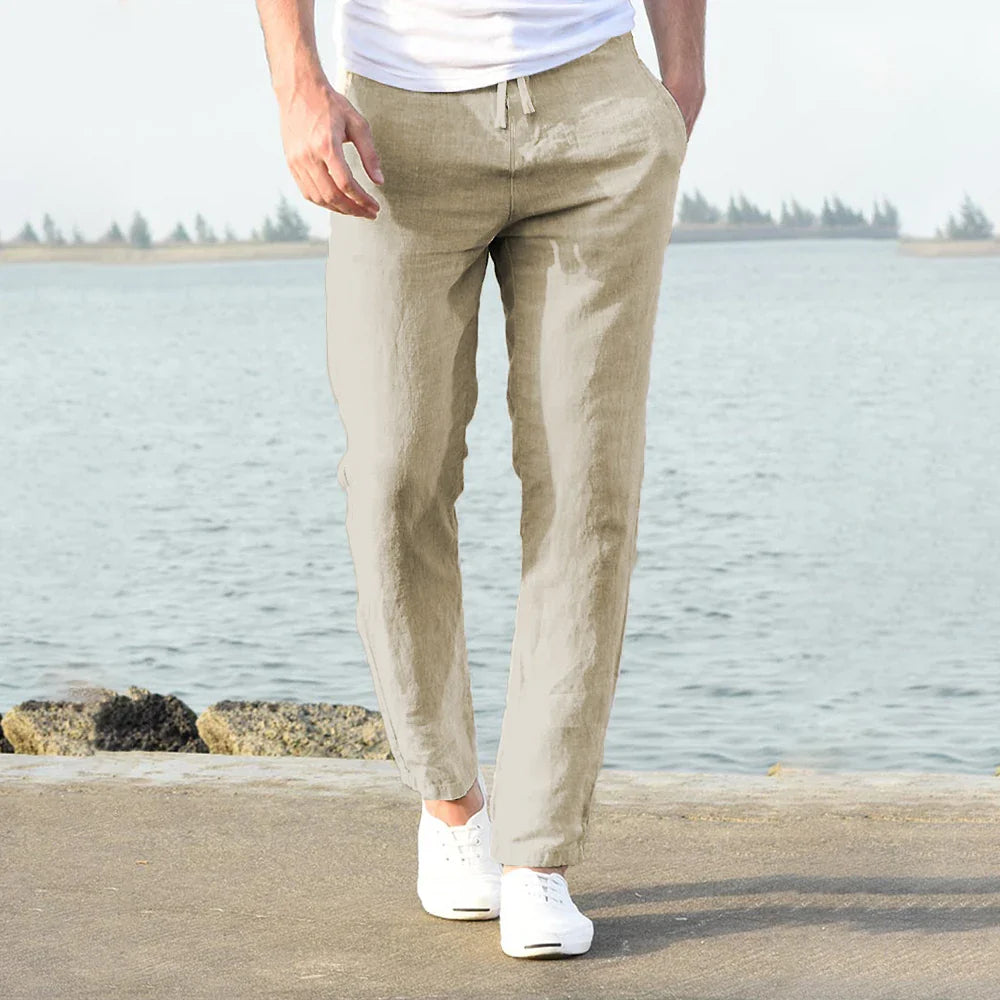 John | Men's lightweight cotton linen trousers - Image 4