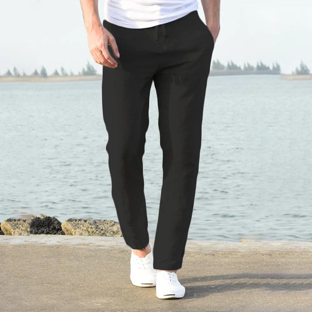 John | Men's lightweight cotton linen trousers - Image 3