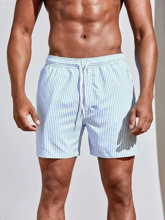 Earl | Stylish Men's Striped Swim Shorts with Quick-Dry Fabric - Image 1