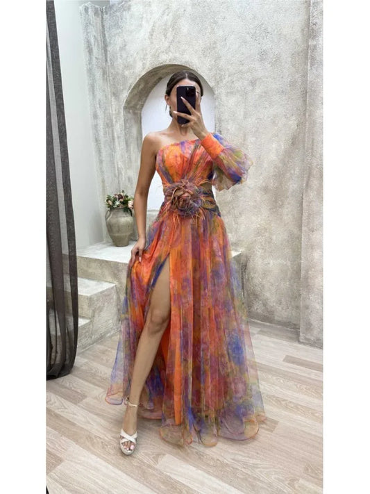 Norma | Elegant ORNELLA Maxi Dress in Sheer Floral Design - Image 1
