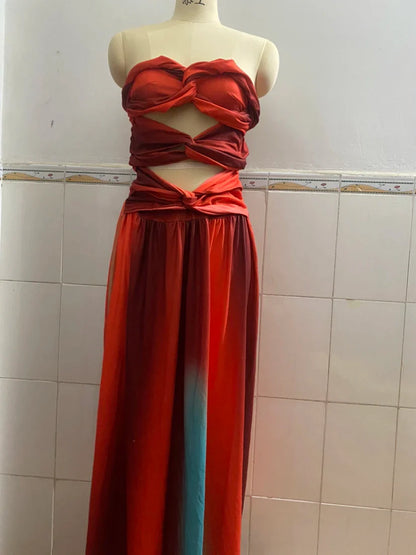 Raegan | Elegant Color-Block Maxi Dress - Image 6