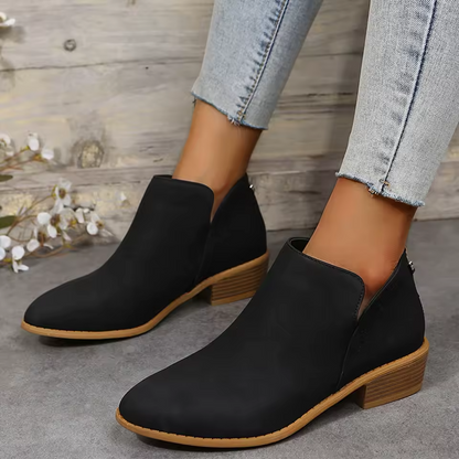 Riley | Women's Wedge Heel Pointed Toe Ankle Boots - Image 8