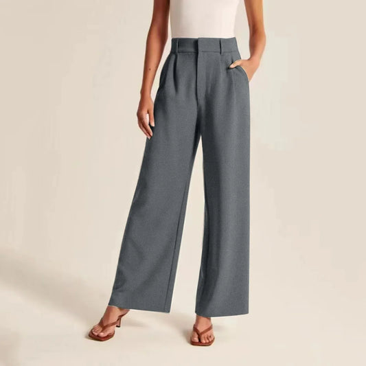 Couture-moda | Women's Wide Leg Trousers - High Waisted Elegant Fit - Image 1