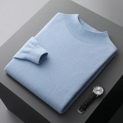 Louie | Men's Mock Neck Sweater - Image 9