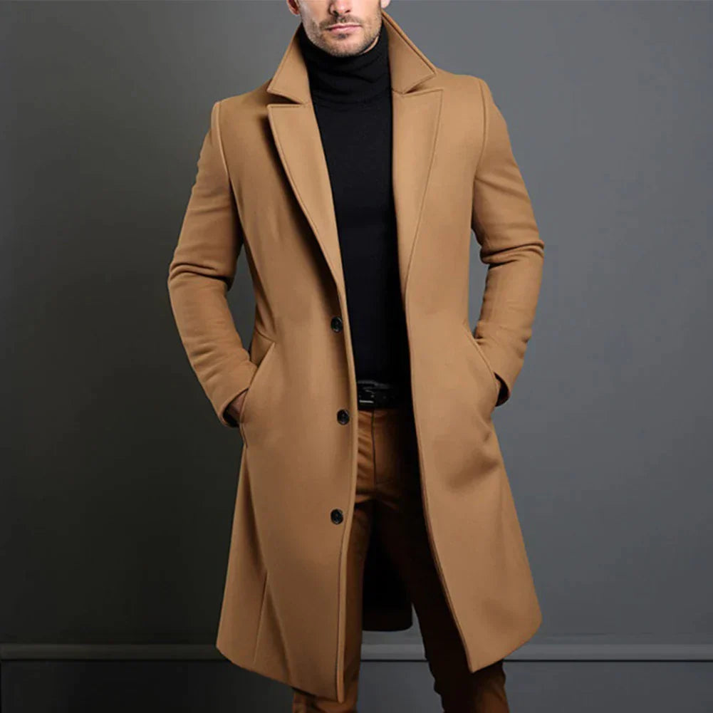 Levi | Men's Slim-Fit Long Coat - Image 1