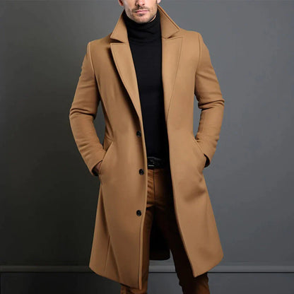 Levi | Men's Slim-Fit Long Coat - Image 1